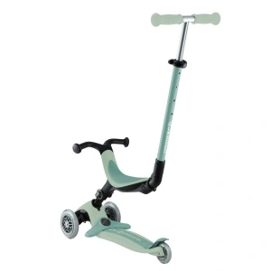 Trotineta Globber GO UP ACTIVE ECOLOGIC 3 in 1, ghidon si scaun ajustabile, rulmenti ABEC 9, culoare verde fistic - Img 7