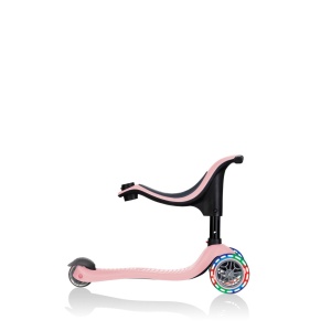Trotineta Globber GO UP SPORTY 3 in 1, ghidon ajustabil, roti cu lumini, culoare roz pastel - Img 7
