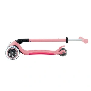 Trotineta Globber PRIMO PLUS, pliabila, roti LED, ghidon ajustabil pe 4 nivele de intaltime, culoare roz pastel - Img 5