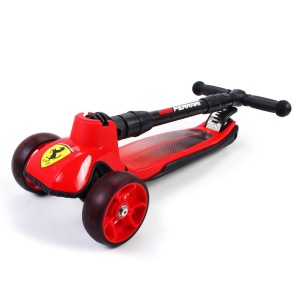 Trotineta pliabila Ferrari cu ghidon reglabil 3 nivele inaltime, rosie - Img 4