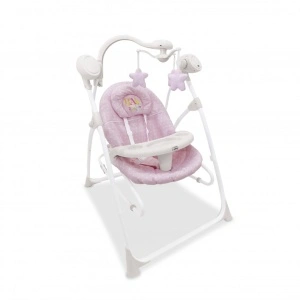 Balansoar electric si leagan pentru copii culoare roz