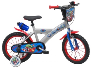 Bicicleta Denver Avengers 14 inch, frana de mana pe ambele roti, claxon, sticla de apa, aparatoare noroi fata si spate, spite metalice, roti gonflabile