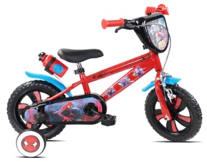 Bicicleta Denver Spiderman 12 inch, frana de mana pe ambele roti, claxon, aparatoare noroi fata si spate, roti cauciuc EVA - Img 2