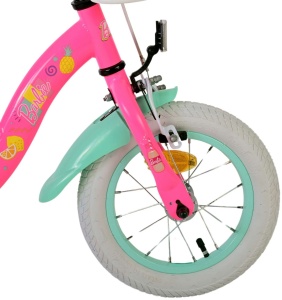 Bicicleta E&L Barbie 12 inch, frana de mana pe roata fata, scaun si ghidon reglabil, spite metalice, roti gonflabile, stopuri reflectorizante - Img 3