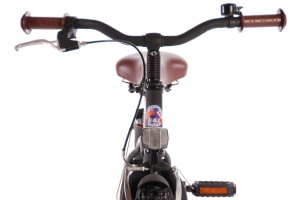 Bicicletă E&L Black Cruiser 18 inch, sa pe arcuri, frână V față, frână in butuc spate, cric metalic, 95% asamblată - Img 6