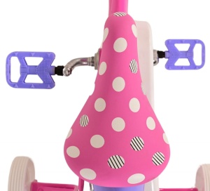 Bicicleta E&L Minnie Mouse 12 inch Bow Tie, frana de mana pe roata fata, scaun si ghidon reglabil, cosulet pe ghidon, roti gonflabile, stopuri reflectorizante - Img 4
