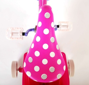 Bicicleta E&L Minnie Mouse 12 inch Cutest Ever, frana de mana pe roata fata, scaun si ghidon reglabil, suport pentru papusi, cosulet pe ghidon, roti gonflabile - Img 6