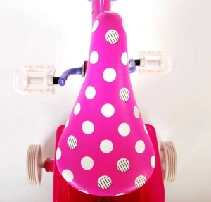 Bicicleta E&L Minnie Mouse 12 inch Cutest Ever, frana de mana pe roata fata, scaun si ghidon reglabil, suport pentru papusi, cosulet pe ghidon, roti gonflabile - Img 6