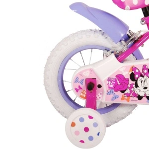 Bicicleta E&L Minnie Mouse 12 inch Cutest, frana de mana pe ambele roti, scaun si ghidon reglabil, spite metalice, roti gonflabile, stopuri reflectorizante - Img 6