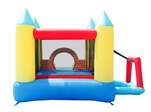 Saltea gonflabila Play Center 4 in 1 cu tobogan, loc de joaca cu bile si cos de baschet - Img 4