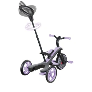 Tricicleta Globber EXPLORER 4 in 1, functie free wheel, scaun ajustabil, roti EVA, centura siguranta in 5 puncte, culoare violet - Img 5