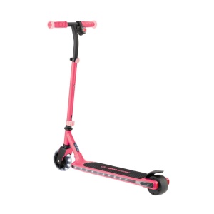 Trotineta Globber E-MOTION 6, ghidon reglabil pe 2 nivele inaltime, roti cu LED, motor 80W, autonomie 8-10 km, culoare roz - Img 2
