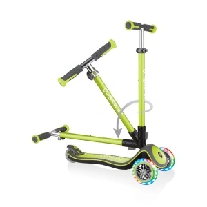 Trotineta Globber ELITE DELUXE, pliabila, roti LED, ghidon ajustabil 4 nivele, rulmenti ABEC 5, culoare verde