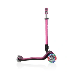 Trotineta Globber ELITE DELUXE, pliabila, roti LED, ghidon ajustabil 4 nivele, rulmenti ABEC 5, culoare roz - Img 3