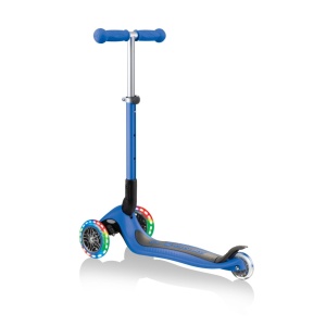 Trotineta Globber JUNIOR PLIABILA CU LUMINI, ghidon ajustabil 3 nivele, greutate maxima 50 kg, rulmenti ABEC 5, culoare albastra - Img 4