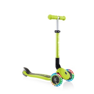 Trotineta Globber JUNIOR PLIABILA CU LUMINI, ghidon ajustabil 3 nivele, greutate maxima 50 kg, rulmenti ABEC 5, culoare verde - Img 6