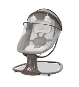 Balansoar electric Khalo, bluetooth, telecomanda, centura siguranta, timer oprire automata, spatar reglabil, 67 x 51 x 62 cm - Img 8