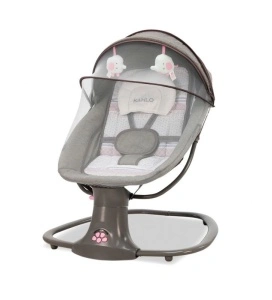 Balansoar electric Khalo, bluetooth, telecomanda, centura siguranta, timer oprire automata, spatar reglabil, 67 x 51 x 62 cm - Img 8