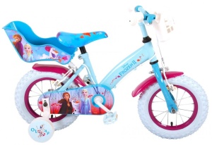 Bicicleta E&L Disney Frozen 12 inch, frana de mana pe ambele roti, scaun si ghidon reglabil, suport pentru papusi, cosulet pe ghidon, roti gonflabile - Img 3