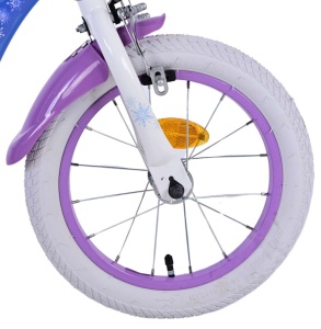 Bicicleta E&L Disney Frozen 14 inch FM, frana de mana pe ambele roti, scaun si ghidon reglabil, cosulet pe ghidon, roti gonflabile, stopuri reflectorizante - Img 4