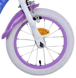 Bicicleta E&L Disney Frozen 14 inch FM, frana de mana pe ambele roti, scaun si ghidon reglabil, cosulet pe ghidon, roti gonflabile, stopuri reflectorizante - Img 4