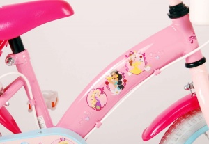 Bicicleta E&L Disney Princess 14 inch Pink, frana de mana pe ambele roti, scaun si ghidon reglabil, suport pentru papusi, cosulet pe ghidon, roti gonflabile - Img 7