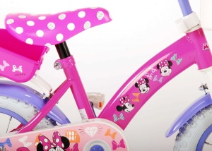 Bicicleta E&L Minnie Mouse 12 inch Cutest Ever, frana de mana pe roata fata, scaun si ghidon reglabil, suport pentru papusi, cosulet pe ghidon, roti gonflabile - Img 7