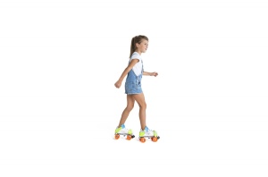 Patine cu rotile Mini Jet masura reglabila 24-36, culoare roz - Img 6
