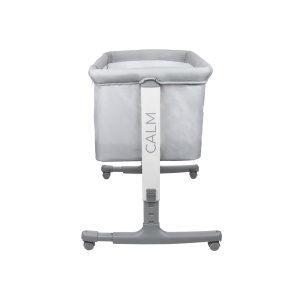 Patut Co Sleeper Asalvo Calm gri, reglabil 5 nivele de inaltime, picioare extensibile, material moale si usor de curatat, 80 x 65 x 84 - Img 2