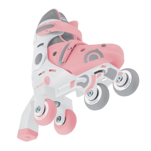 Role Globber INITIERE, reglabile 2 in 1, masura 26-29, rulmenti ABEC 9, culoare roz pal - Img 7