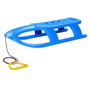 Sanie Bullet albastra, copii si adulti, sina alunecare din otel, 102.5x40x23cm - Img 2