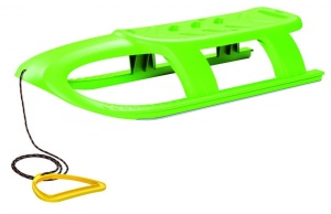 Sanie Bullet verde, copii si adulti, sina alunecare din otel, 102.5x40x23cm, greutate maxima suportata 100 kg