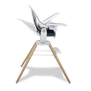 Scaun de masa din lemn Madera Adria, spătar regalbil si rotativ 360 grade, centura de siguranta, material detasabil si lavabil - Img 2