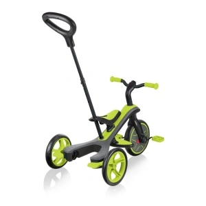 Tricicleta Globber EXPLORER 4 in 1, functie free wheel, scaun ajustabil, roti EVA, centura siguranta in 5 puncte, culoare verde - Img 4