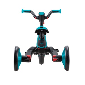 Tricicleta Globber EXPLORER PLIABLA 4 in 1, functie free wheel, scaun ajustabil, roti EVA, centura siguranta in 5 puncte, culoare turquoise - Img 3