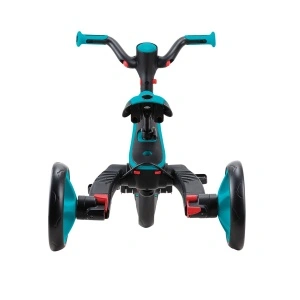 Tricicleta Globber EXPLORER PLIABLA 4 in 1, functie free wheel, scaun ajustabil, roti EVA, centura siguranta in 5 puncte, culoare turquoise - Img 3