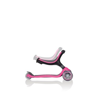 Trotineta Globber GO UP 3 in 1, pliabila, ghidon si scaun ajustabile pe inaltime, rulmenti ABEC 5, culoare roz - Img 7