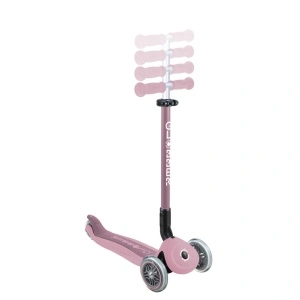 Trotineta Globber GO UP ACTIVE ECOLOGIC 3 in 1, ghidon si scaun ajustabile, rulmenti ABEC 9, culoare roz pal - Img 7