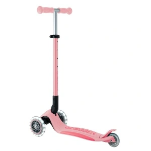 Trotineta Globber PRIMO PLUS, pliabila, roti LED, ghidon ajustabil pe 4 nivele de intaltime, culoare roz pastel - Img 7