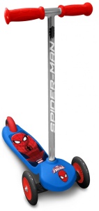 Trotineta intuitiva Spiderman, 3 roti, platforma antiderapanta, manere ergonomice