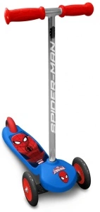 Trotineta intuitiva Spiderman, 3 roti, platforma antiderapanta, manere ergonomice