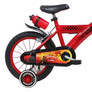 Bicicleta Denver Disney Cars 14 inch, frana de mana pe ambele roti, claxon, sticla de apa, aparatoare noroi fata si spate, spite metalice, roti gonflabile - Img 2