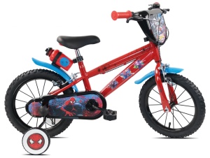Bicicleta Denver Spiderman 14 inch, frana de mana pe ambele roti, claxon, sticla de apa, aparatoare noroi fata si spate, spite metalice, roti gonflabile - Img 2