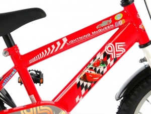 Bicicleta E&L Disney Cars 16 inch, frana de mana pe ambele roti, scaun si ghidon reglabil, sticla de apa, spite otel, roti gonflabile - Img 8