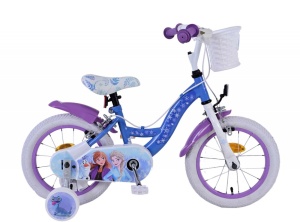 Bicicleta E&L Disney Frozen 14 inch FM, frana de mana pe ambele roti, scaun si ghidon reglabil, cosulet pe ghidon, roti gonflabile, stopuri reflectorizante - Img 5