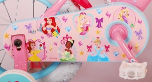 Bicicleta E&L Disney Princess 12 inch Pink, frana de mana pe ambele roti, scaun si ghidon reglabil, suport pentru papusi, cosulet pe ghidon, roti gonflabile - Img 6