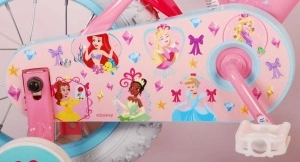 Bicicleta E&L Disney Princess 12 inch Pink, frana de mana pe ambele roti, scaun si ghidon reglabil, suport pentru papusi, cosulet pe ghidon, roti gonflabile - Img 6