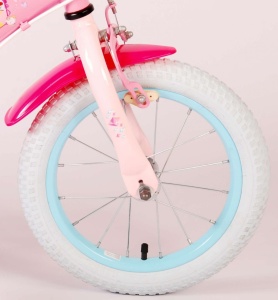 Bicicleta E&L Disney Princess 14 inch Pink, frana de mana pe ambele roti, scaun si ghidon reglabil, suport pentru papusi, cosulet pe ghidon, roti gonflabile - Img 8