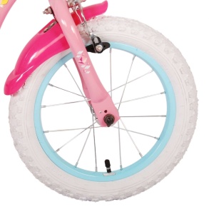Bicicleta E&L Disney Princess 14 inch Pink ND, frana de mana pe ambele roti, scaun si ghidon reglabil, spite metalice, roti gonflabile, stopuri reflectorizante - Img 5