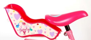Bicicleta E&L Disney Princess 16 inch Pink, frana de mana pe ambele roti, scaun si ghidon reglabil, suport pentru papusi, cosulet pe ghidon, roti gonflabile - Img 2